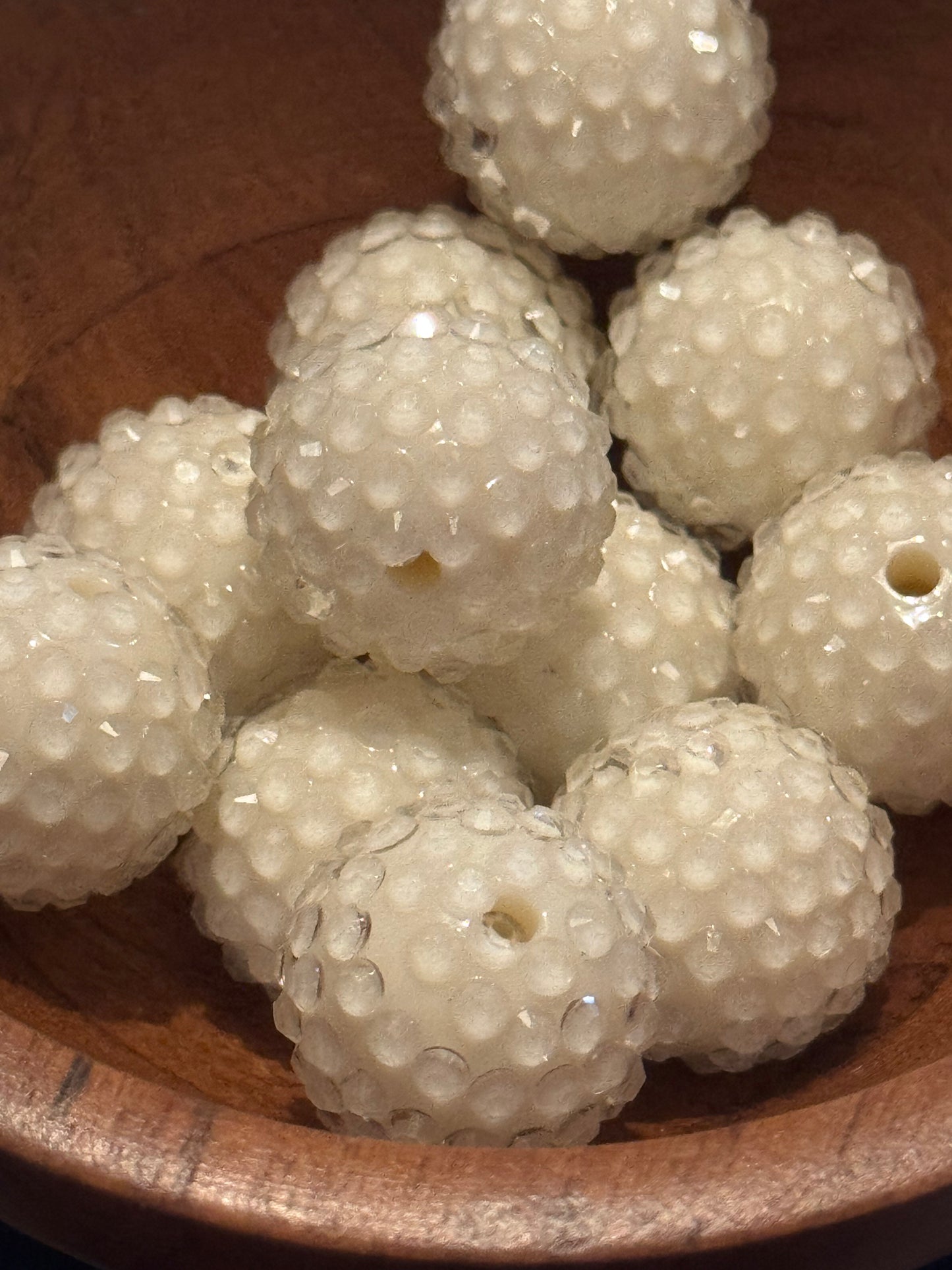 White Rhinestones 20mm