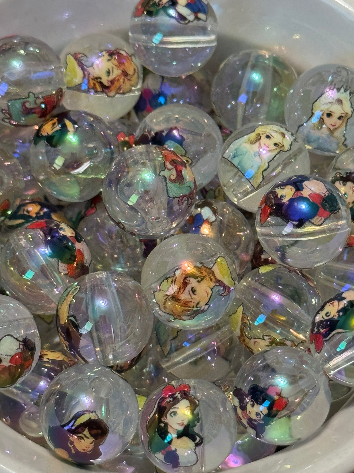 Anime princess 16mm Acrylic beads-10